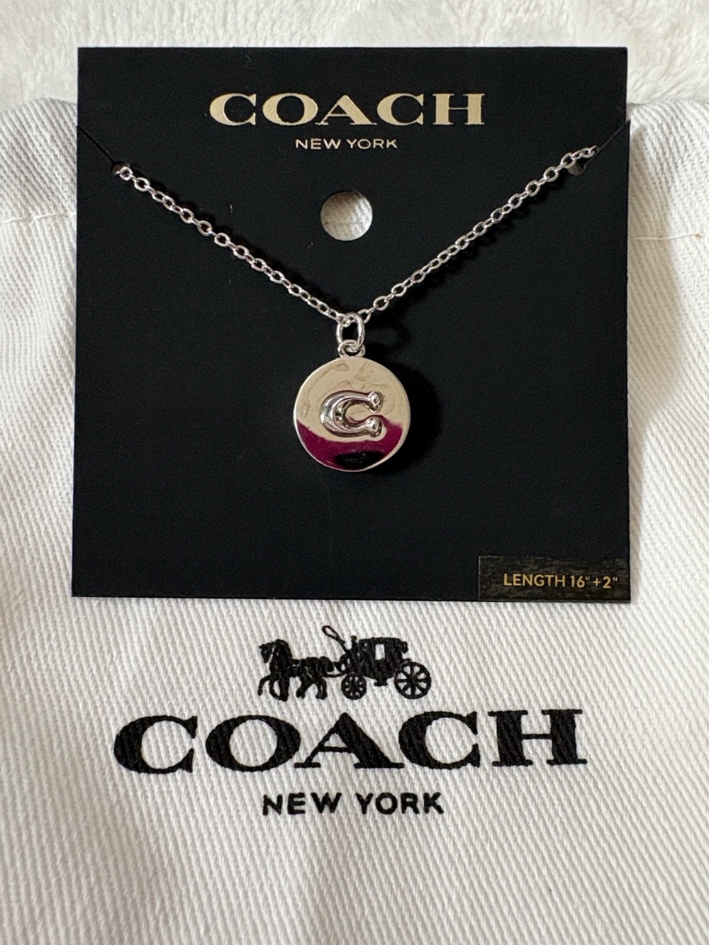 Coach Coin Pendant Necklace